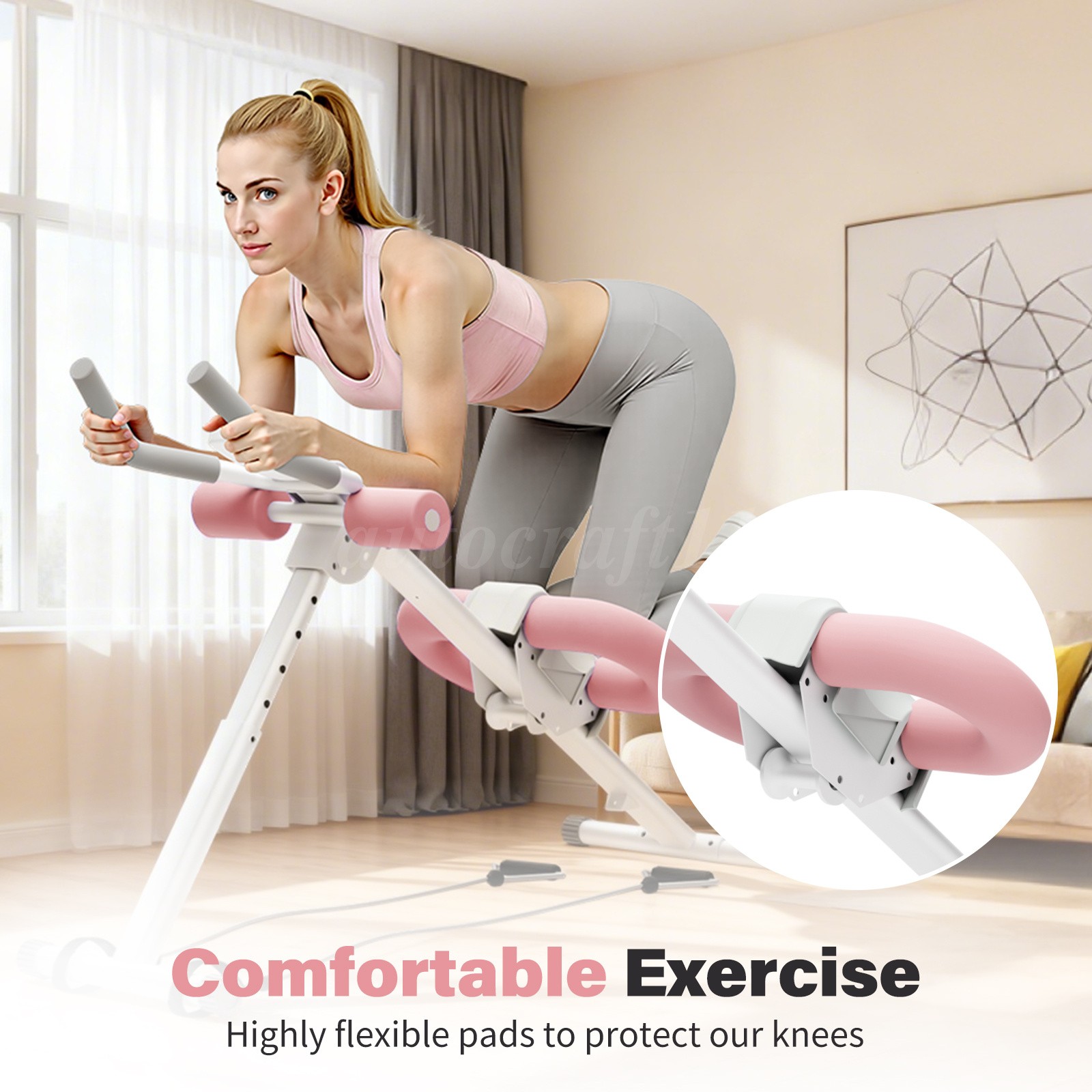 Ab Machine Abdominal Exercise Cruncher Trainer Body Shaper Gym Equipment Trainer