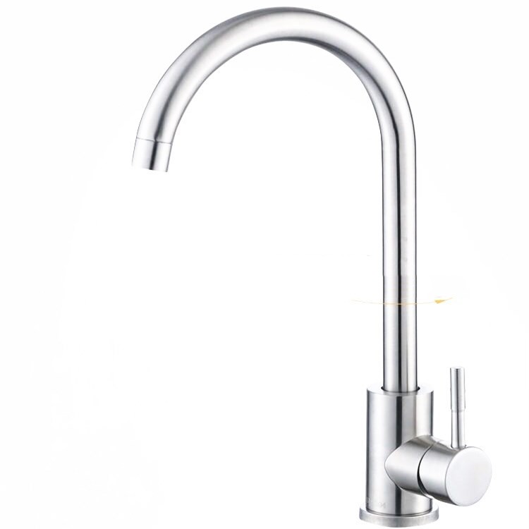 Title 4, 304 Stainless Steel Kitchen Faucet Large Curved...