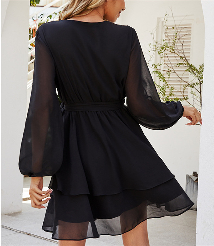 Mesh And Receiving Waist Thin And Light Mature Skirt