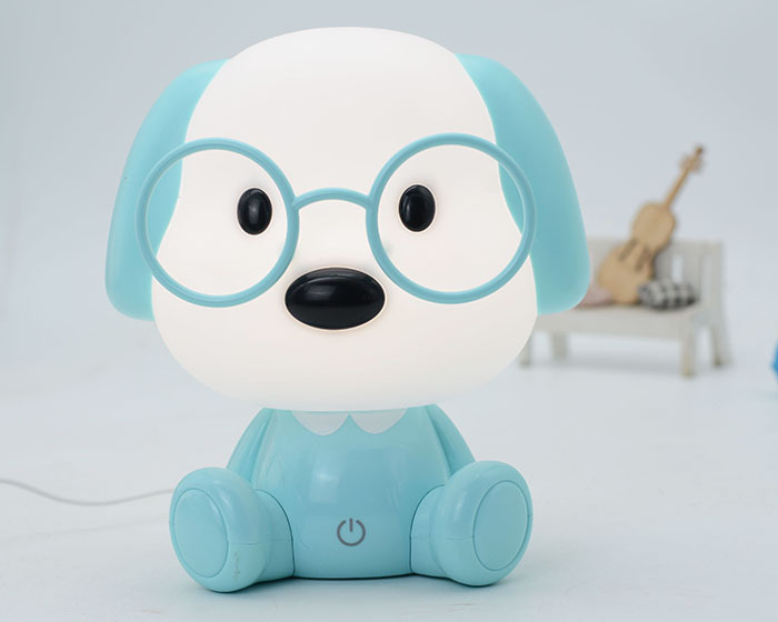 Small Cute Dog Lamp with Glasses