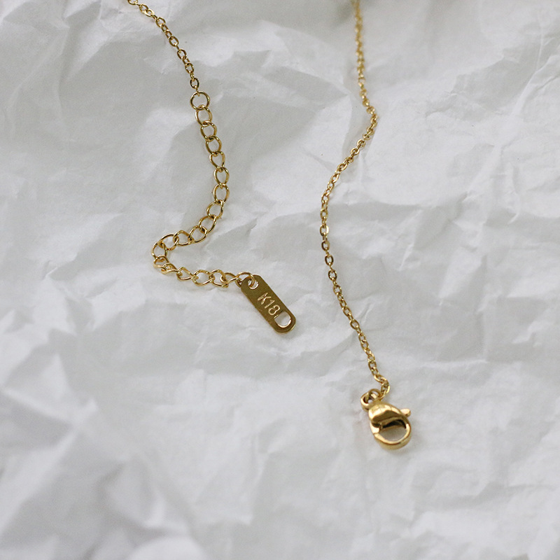 Geometric Love Clavicle Chain Titanium Steel Color Retention Lasting And Not Easy To Fall