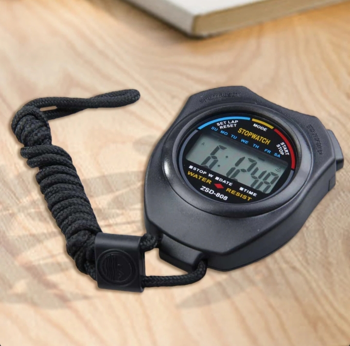 2PCS SET Digital Stopwatch Sports Counter Chronograph Date Timer Odometer Watch 10