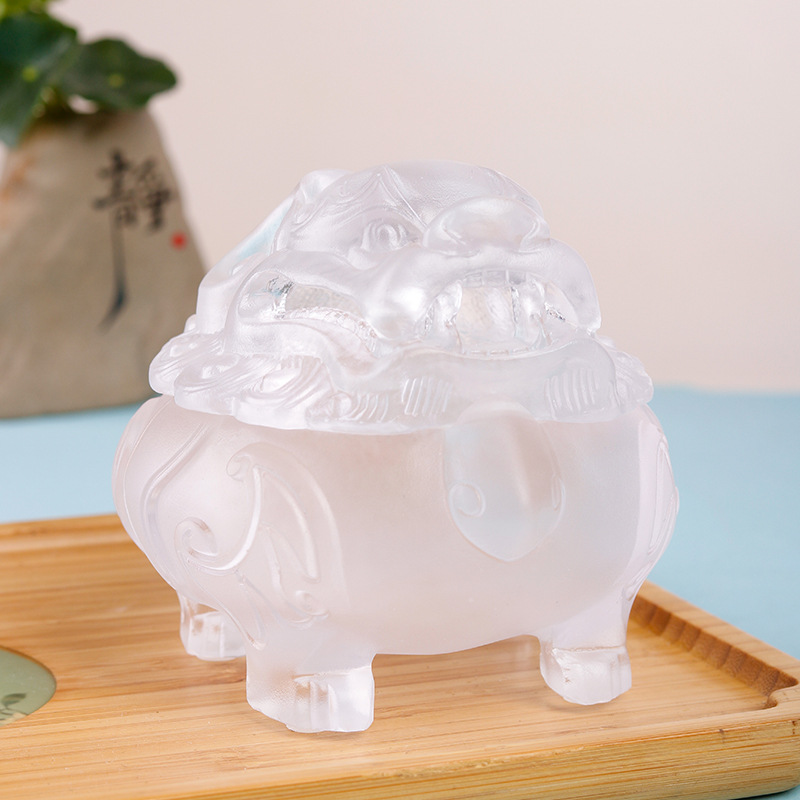 Title 4, Glaze Lion Incense Burner Household Desk Ornaments