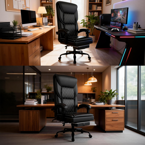 Chaise de jeu, chaise de bureau avec support lombaire gonflable – Image 7