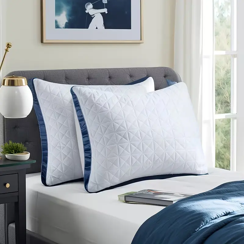 2-Pack Luxury Bed Pillows - Breathable Down