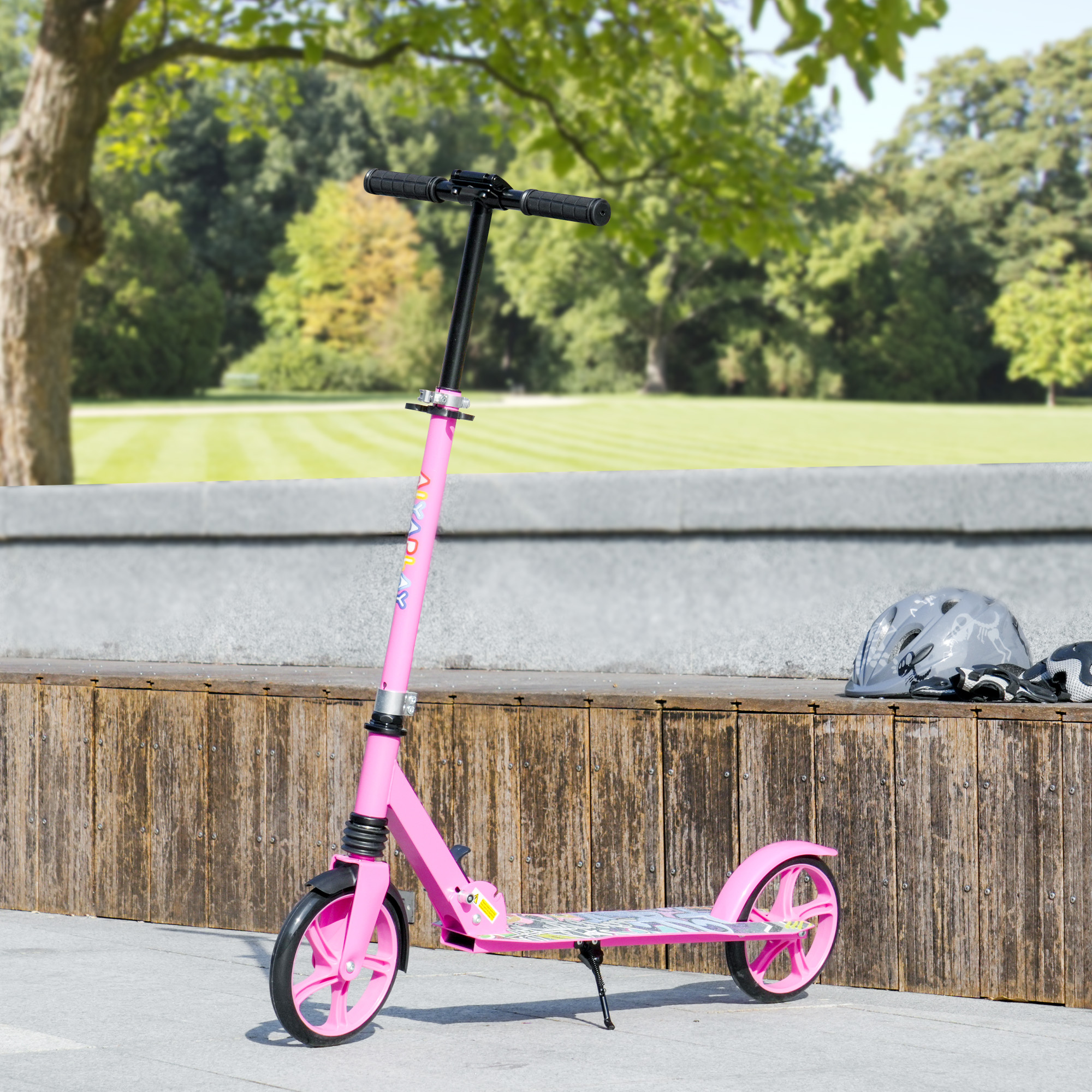 Foldable Children's Scooter With Adjustable Handlebars, 200mm Large Wheels — image 4