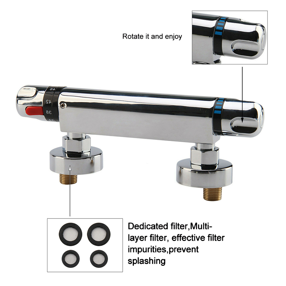 Copper Temperature Thermostatic Rain Shower Thermostatic Faucet  Control Faucet