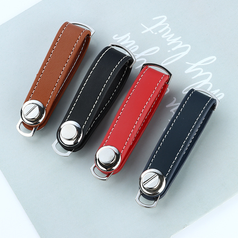 Leather Keychain Creative Leather Keychain Artifact Small Pendant Car Storage Keychain 2