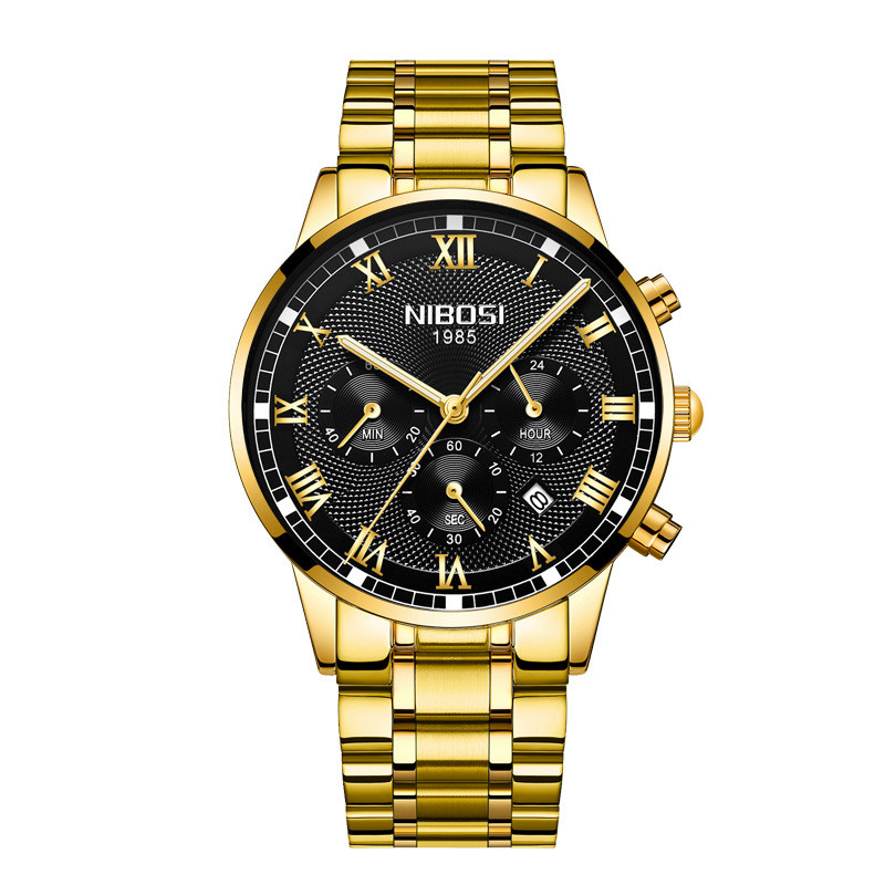 Multi Function Waterproof Steel Band Watch