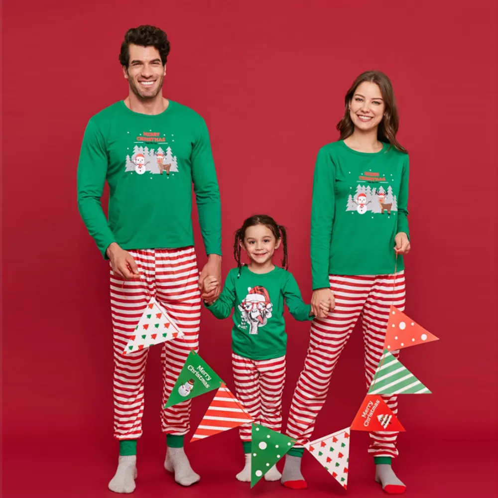Autumn and Winter Christmas New Parent-child Home Set Pajamas