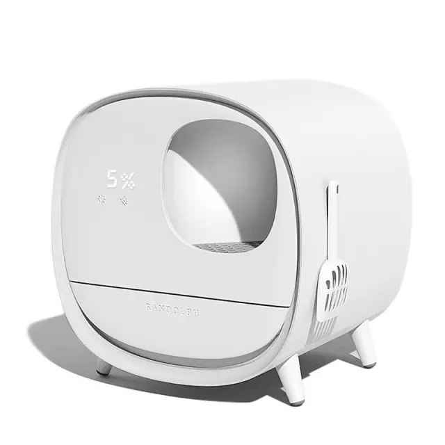 Smart Litter Box Extra Large Deodorant And Spatter Proof White - Shop at LoveMi