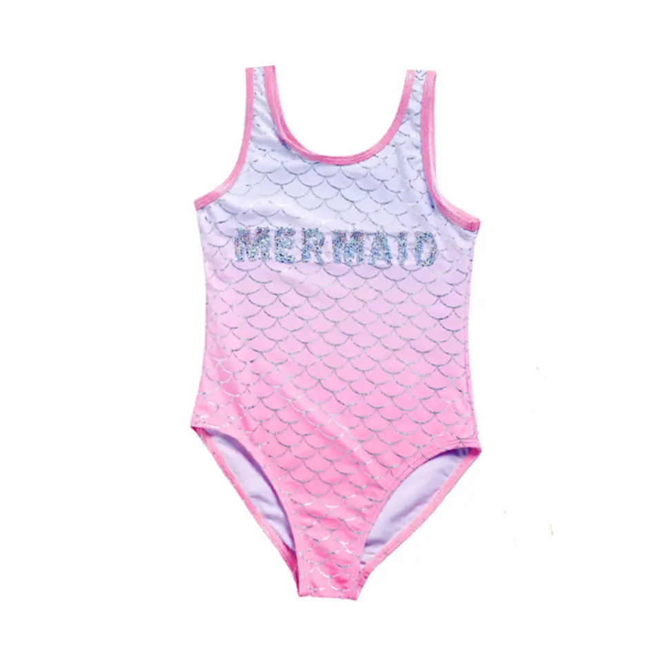 Girls One-piece Swimsuit Cute Fish Scales