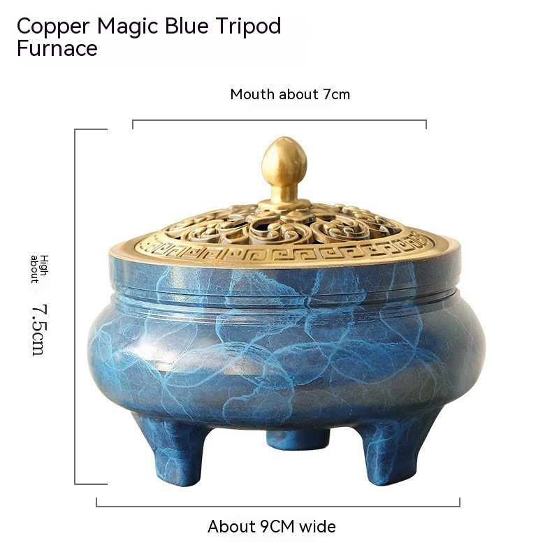 Title 8, Three-legged Copper Incense Burner Pure Copper ...