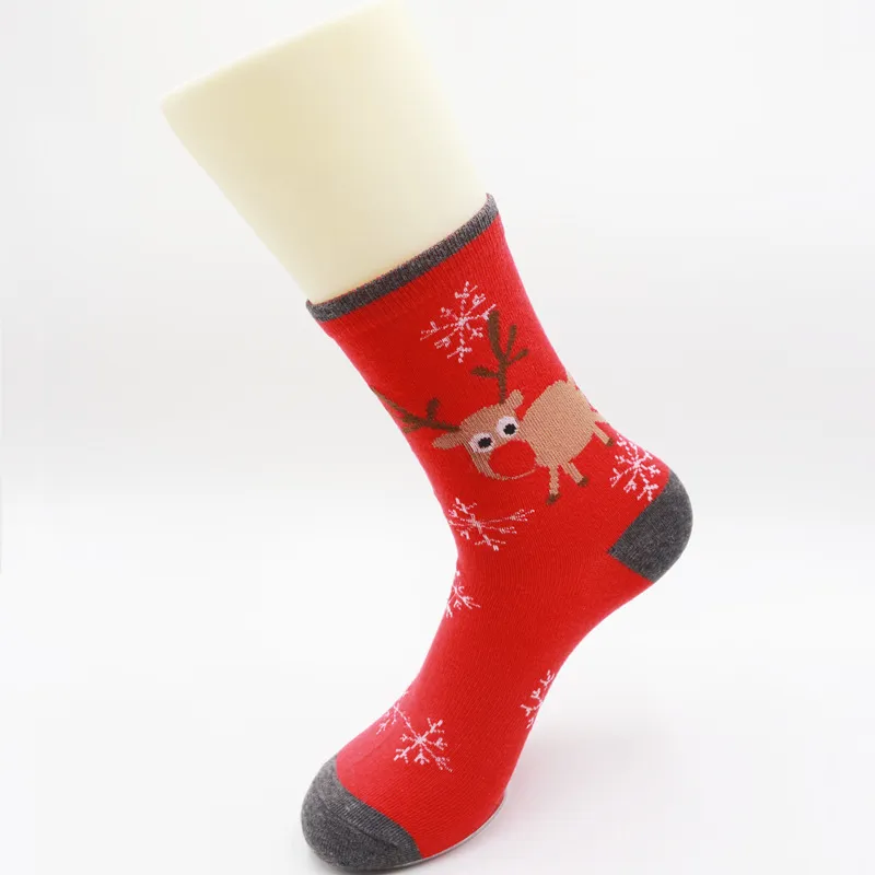 Christmas Stockings Cartoon Medium Tube Female New Year Gift - 6 Style