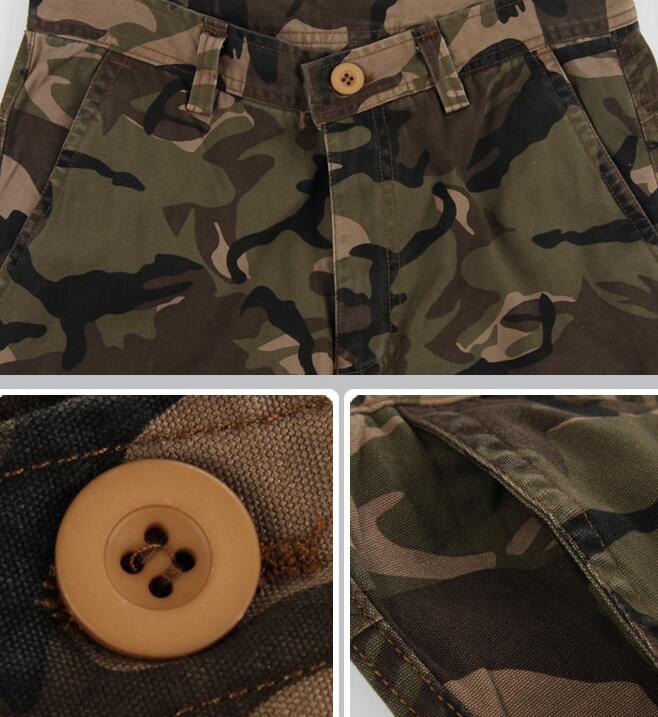 Fashionable Men's Multi-pocket Cotton Camouflage Pants