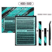 Individual Clusters Of Natural Black False Eyelashes Non-Adhesive Eyelashes Large Capacity Eyelashes 6