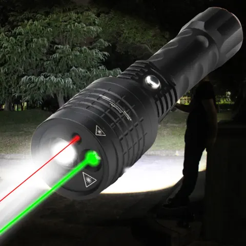 Three in One Green LED Outdoor Flashlight