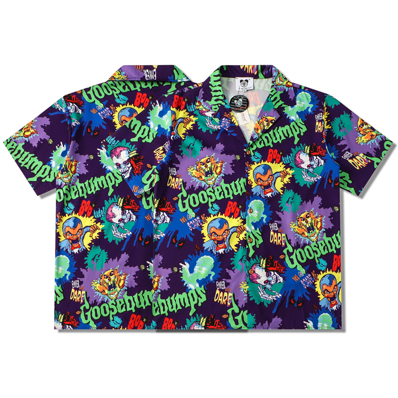 Fashion Men's Printed Beach Cardigan Short Sleeve