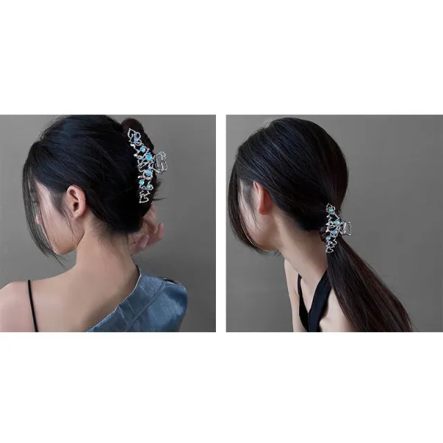 Metal Hairpin Female Summer Design Back Of The Head Large Silversmall Silver - Shop at LoveMi