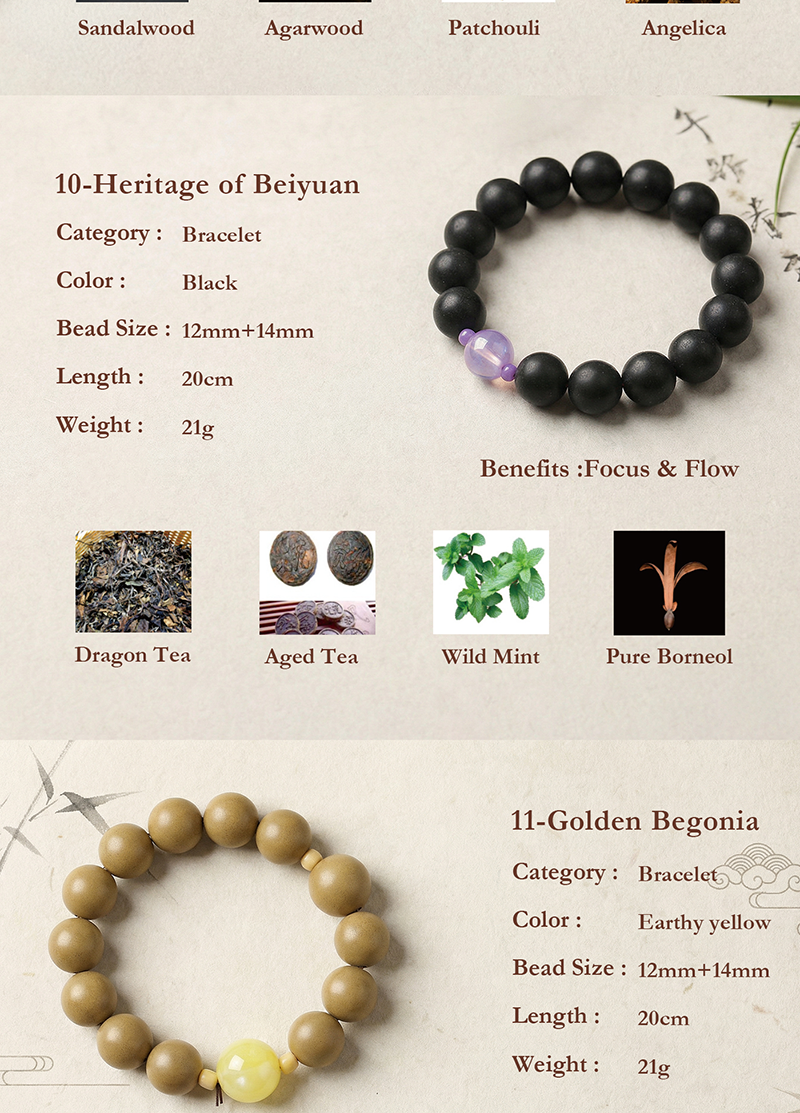 Chinese Herbal Bracelet — Traditional Inspired Beaded Jewelry