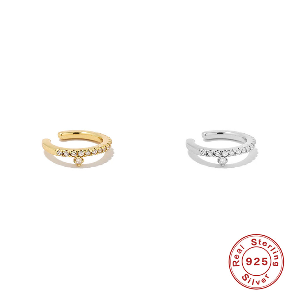 Sterling Silver Simple Fashion  Simple Diamonds