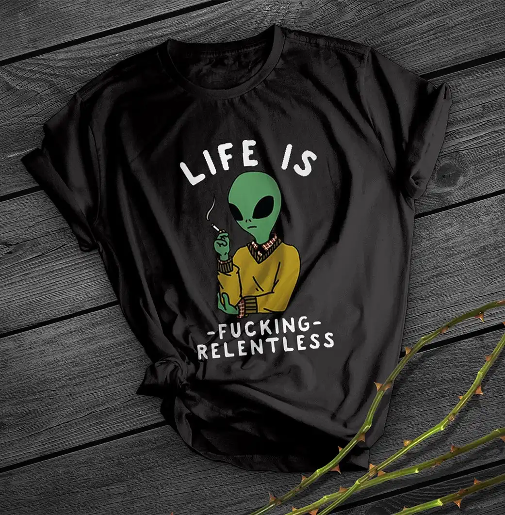 Alien Print Short Shirt Team Uniform European And American Fabrics