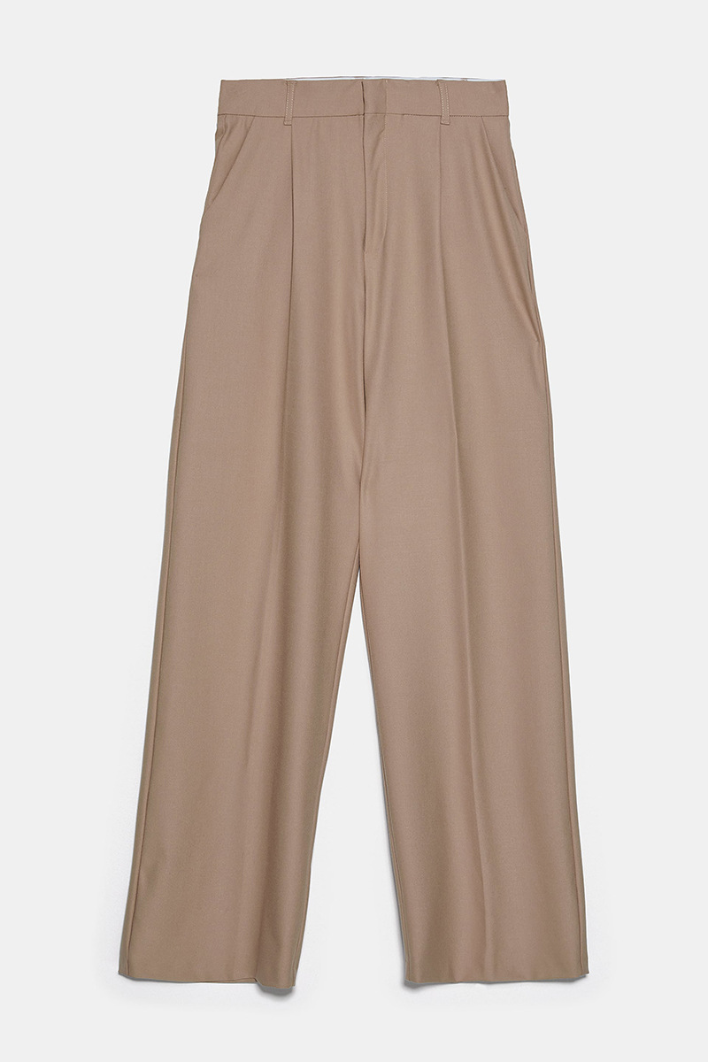Drape Casual Professional Wide-leg Drape Pants