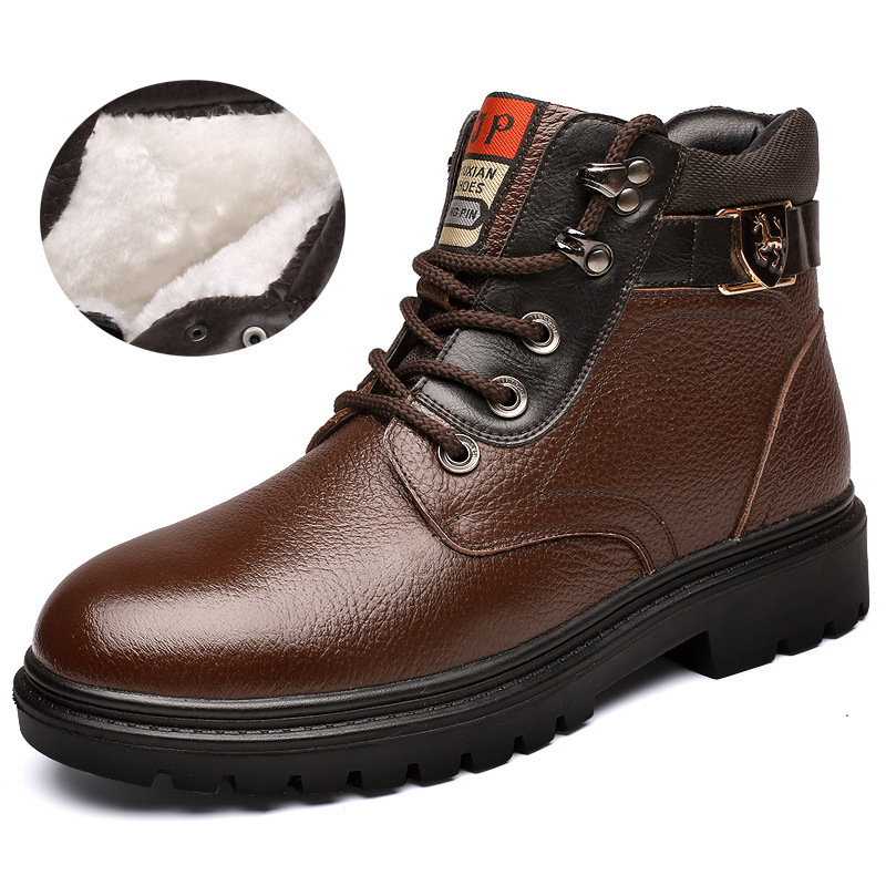 Title 9, Leather warm non-slip and fleece Martin boots