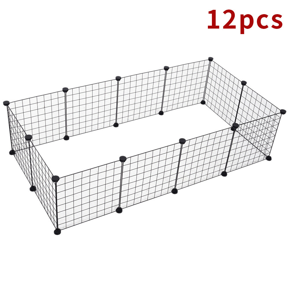 12 Panels Pet Dog Playpen Puppy Rabbits Play Pen Metal Wire Run Cage Crate Fence — image 10