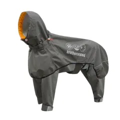 Pet Four-legged Raincoat Medium Large Dog Waterproof Poncho - Deep Khaki - View 1