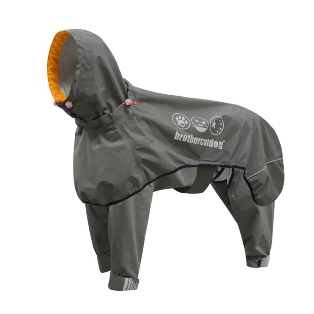 Pet Four legged Raincoat Medium Large Dog Waterproof Poncho Deep Khaki - Shop at LoveMi