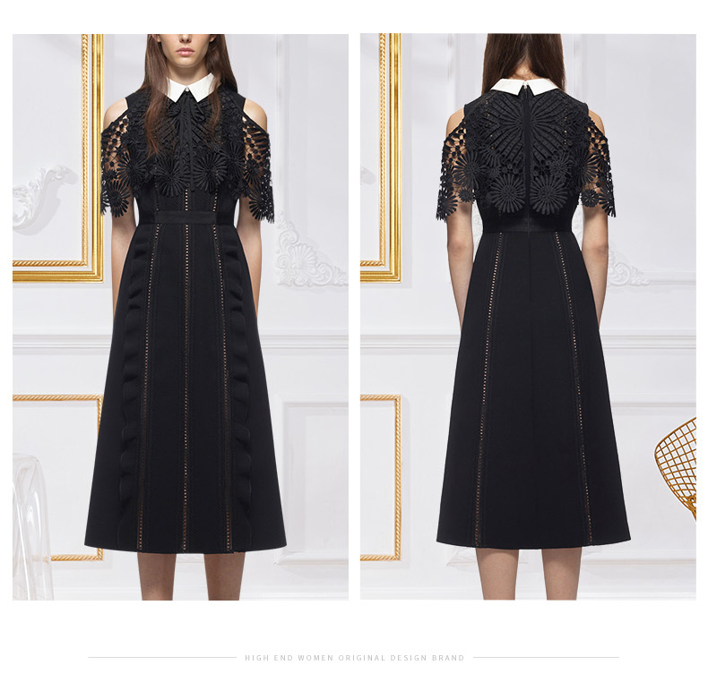 Lace Off-the-Shoulder Ruffled Dress, picture 5 of 5