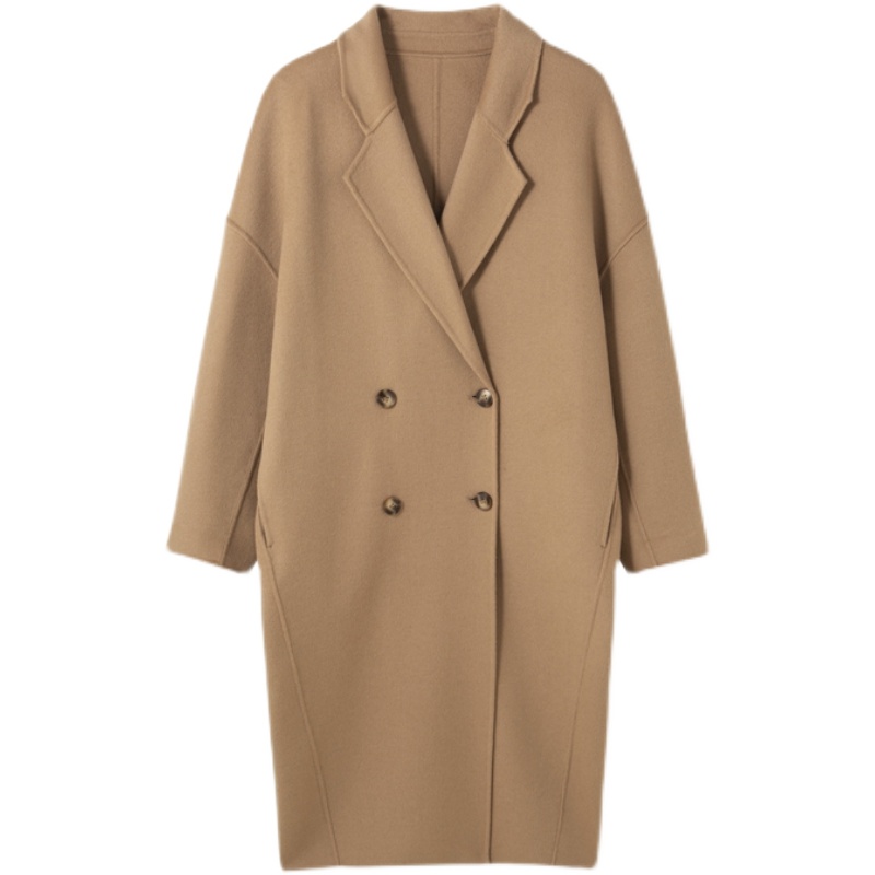 Women's Fashion Double Face Cashmere Over Knee Coat