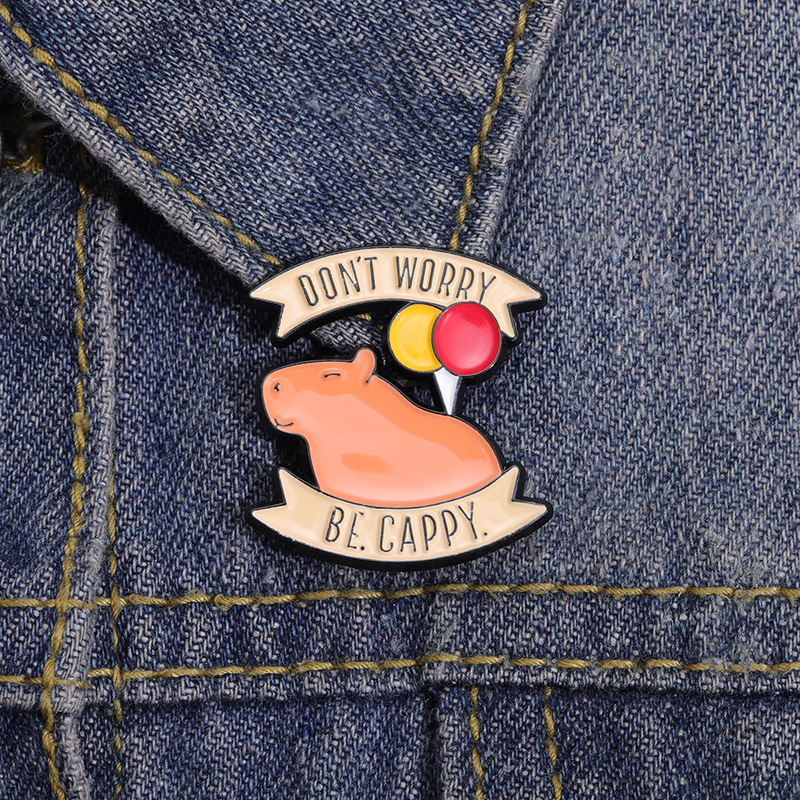 Title 6, Cartoon Animal Modeling English Letter Brooch