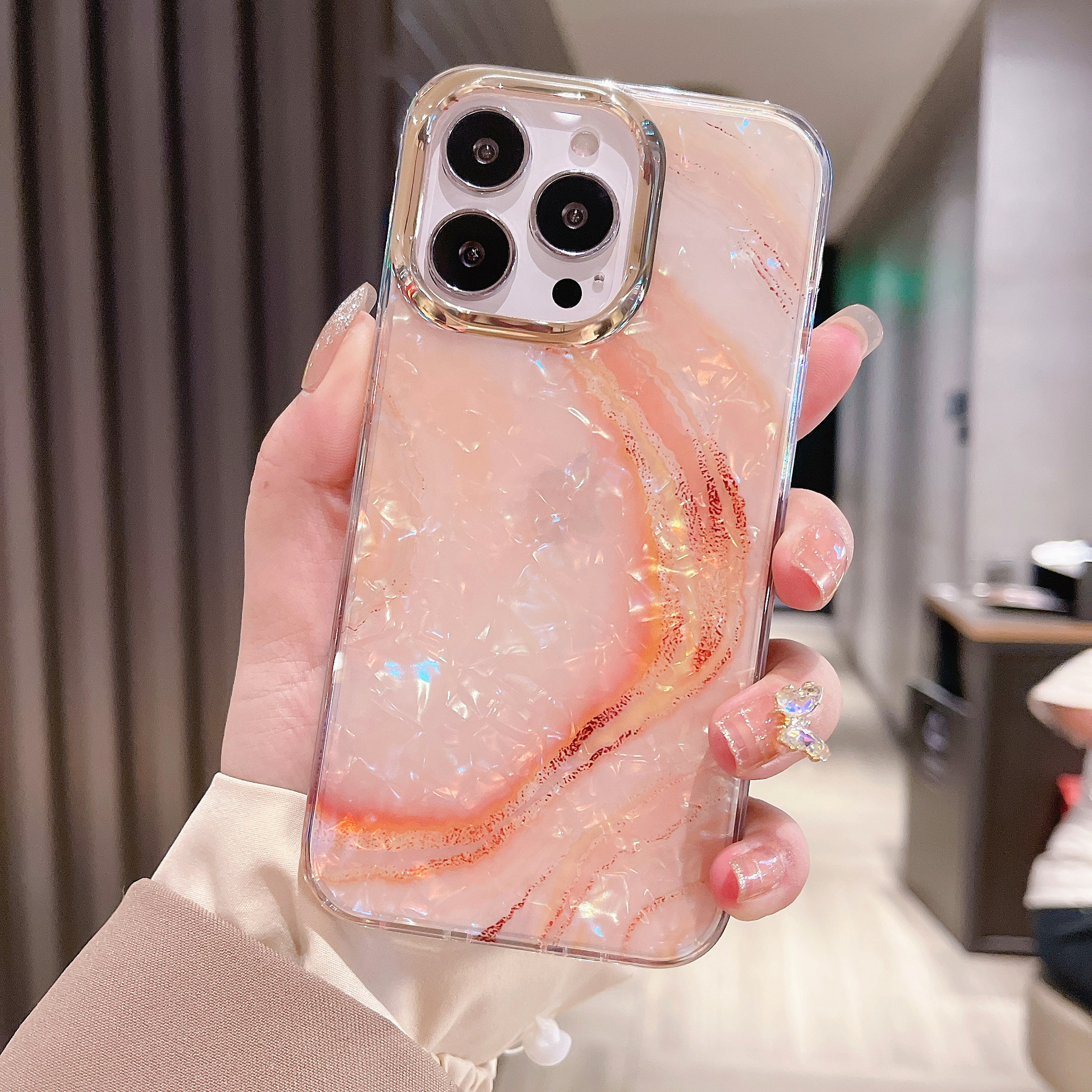 Pink Orange Marble