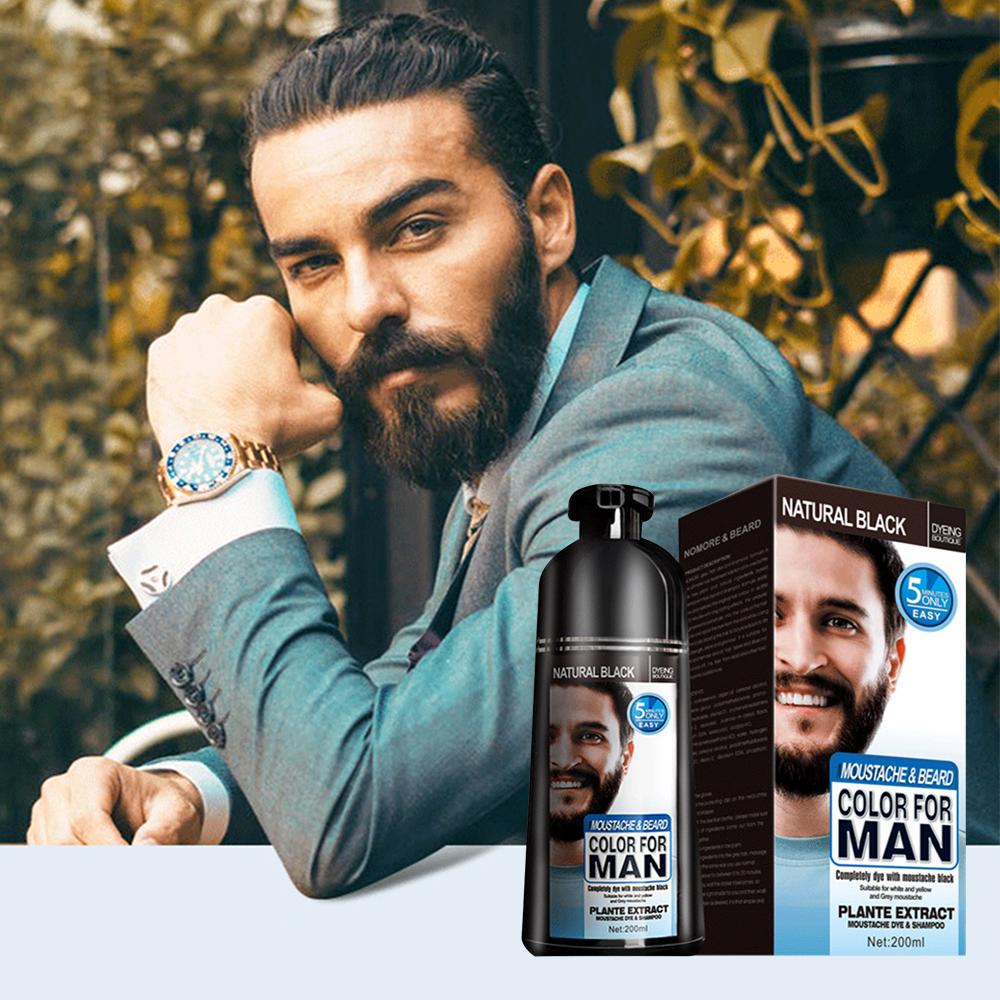 Beard Hair Color Shampoo For Men,Natural Permanent Beard DyeShampoo, Colors Hair In Minutes Long Lasting… image 2