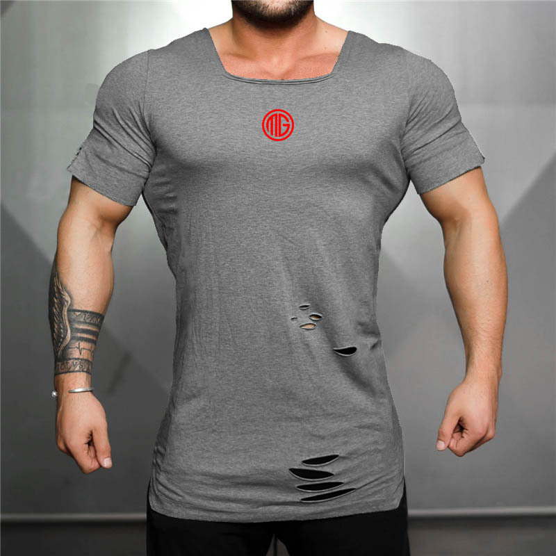 Title 7, Camiseta deportiva de hombre, algodón rasgado, ...