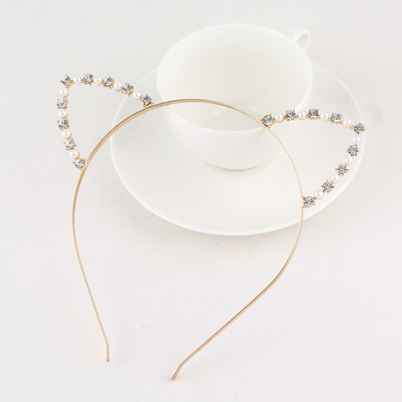 Pearl Diamond Cat Ear Headband