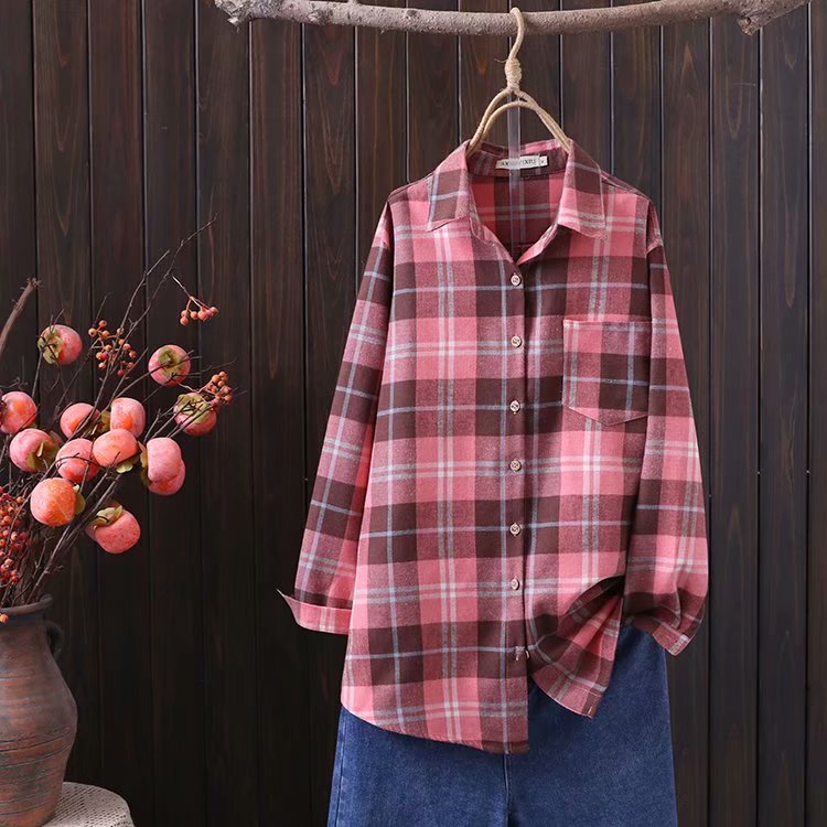 Title 5, Retro Plaid Long-sleeved Base Shirt