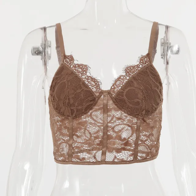 European And American Sling Sexy Wrap Breast Top Khaki - Shop at LoveMi