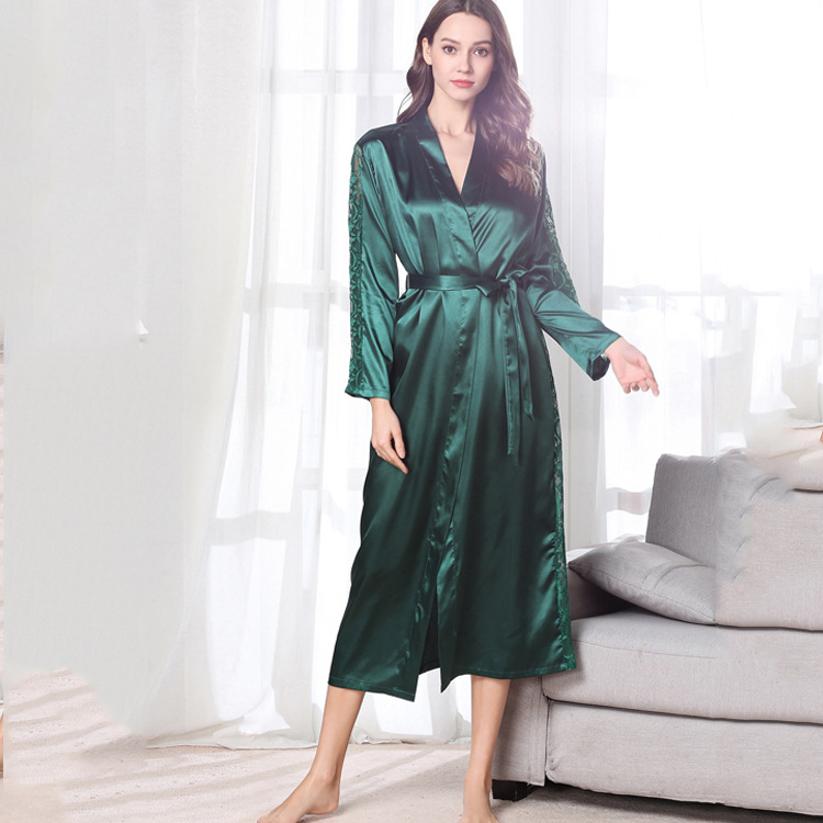 Title 2, Fashion Ladies Pajamas Imitation Silk Nightgown...