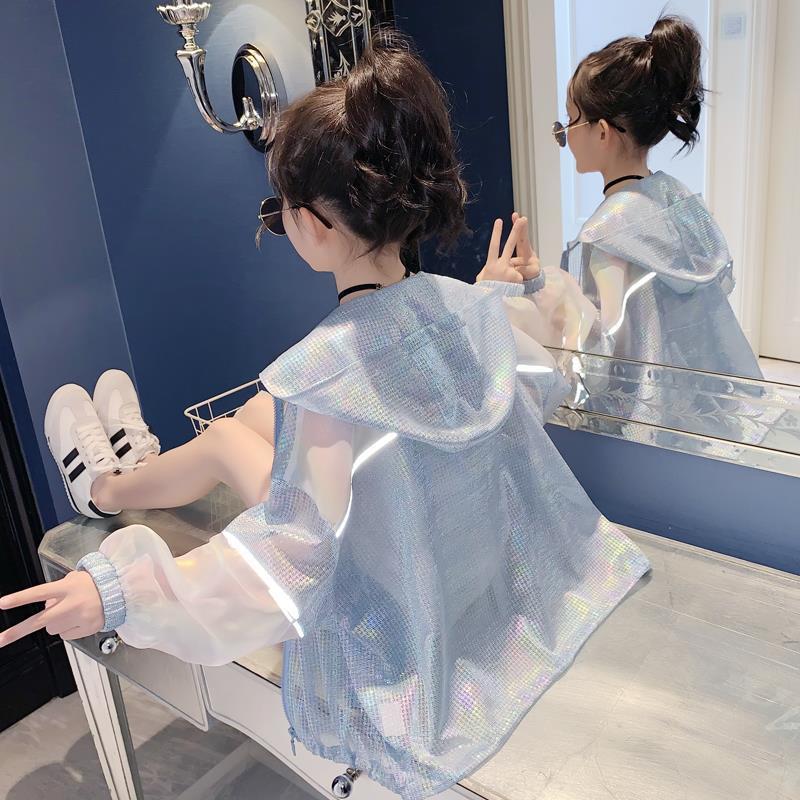Stitching Hooded Children's Air-conditioning Shirt Jacket
