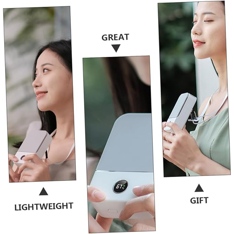 Lazy Person Hanging Neck Fan USB Charging Mini Desktop Portable High Wind Hanging Waist Fan — foto 5