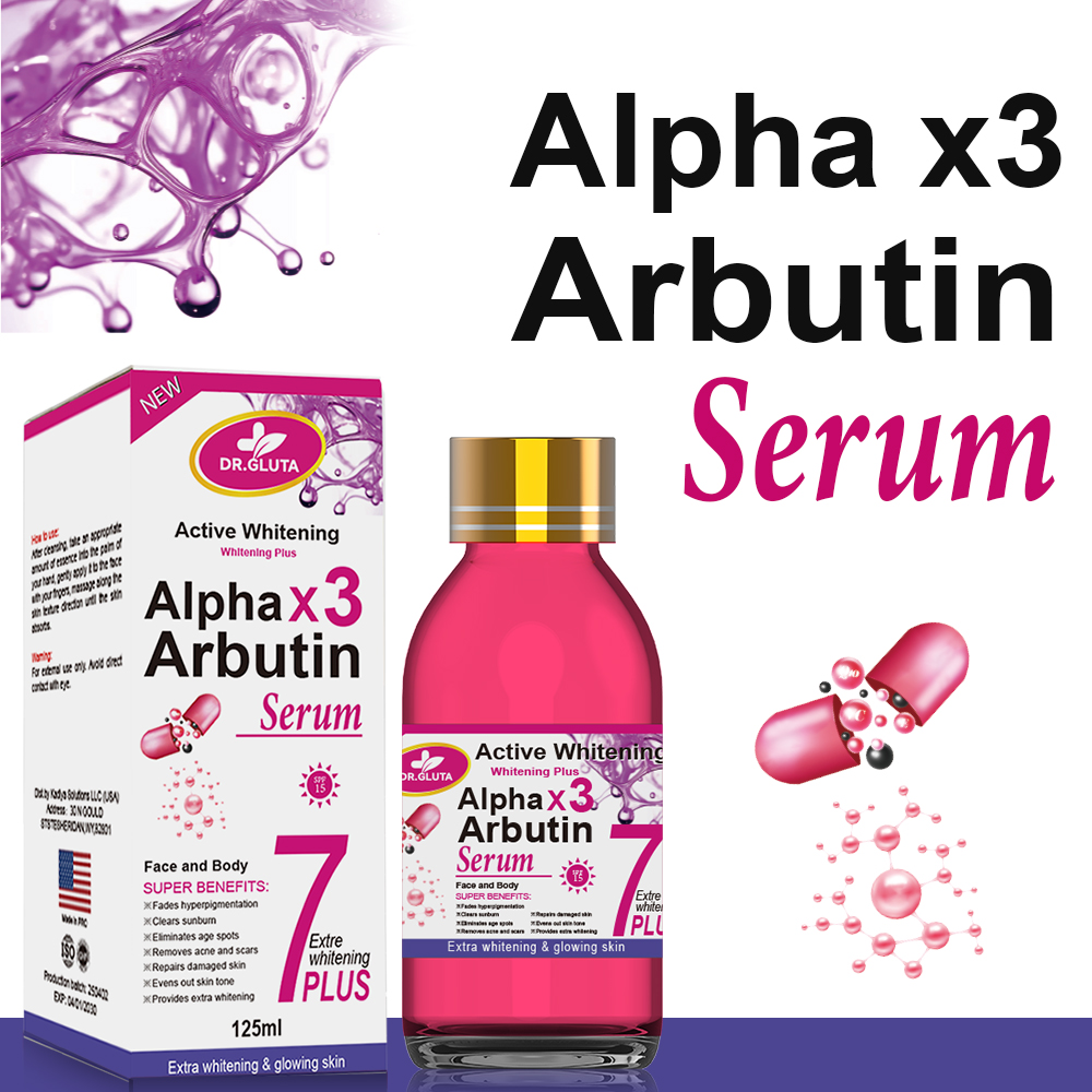 Alpha X3 Arbutin Serum Whitening Glutathione Skin Care Body Serum 125ml