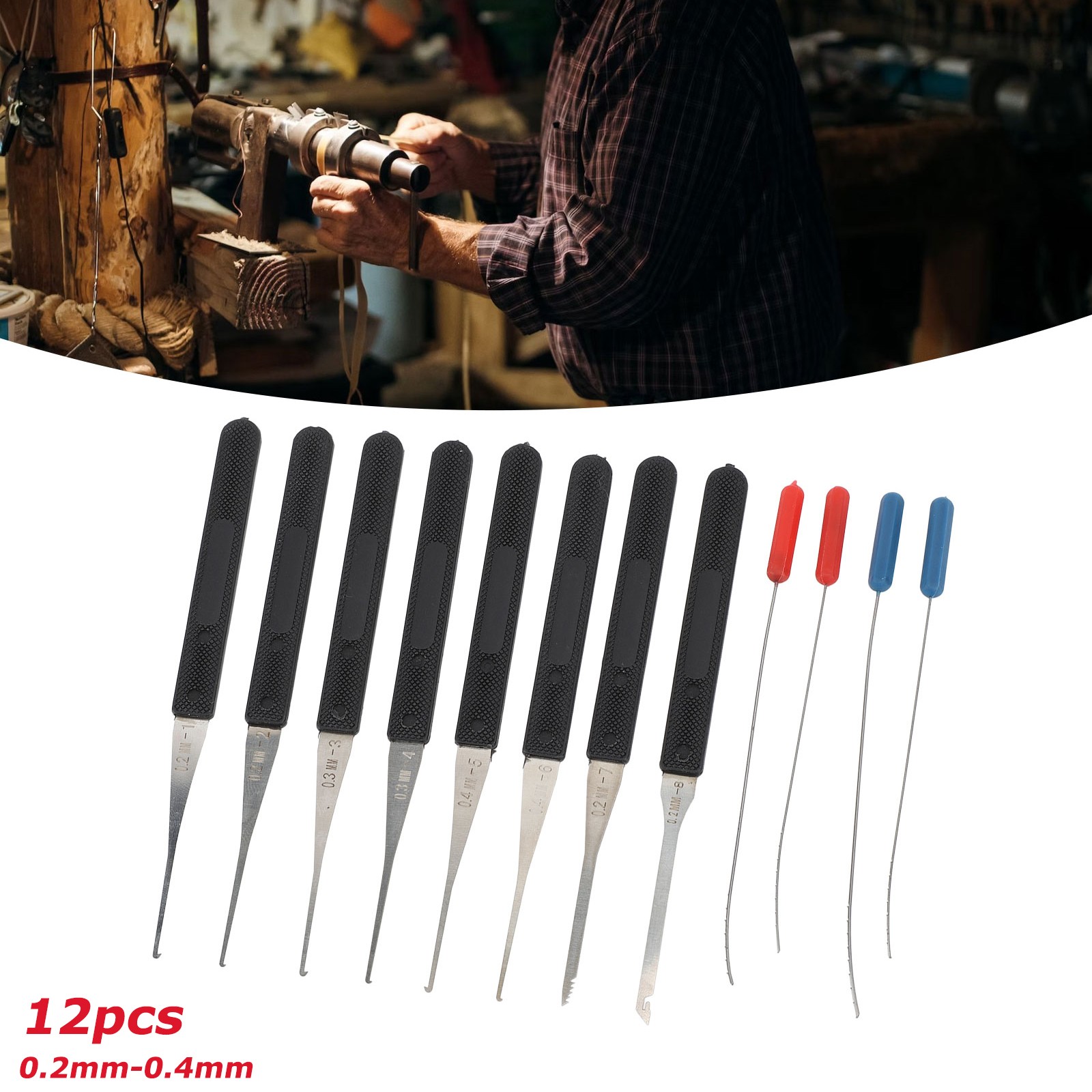 12Pcs Key Extractor Set Broken Pick Tool Kit For Easy Repair — image 3