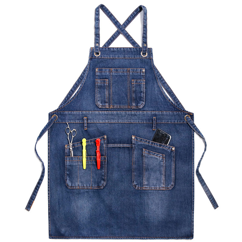 Title 1, Working Kitchen Waist Milk Tea Shop Denim Overalls