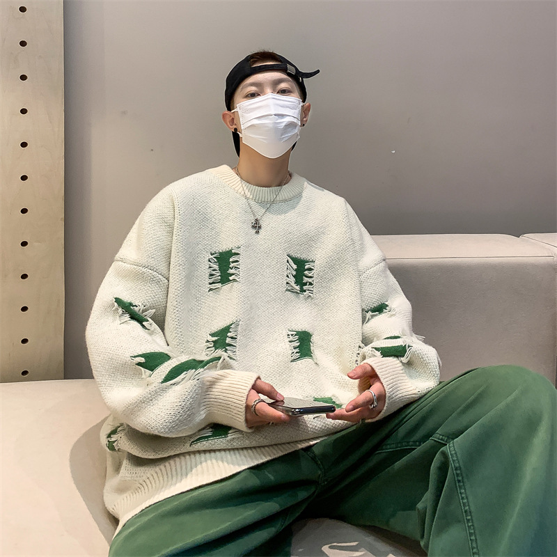 Title 6, Hong Kong Style Sweater Contrast Color Personality