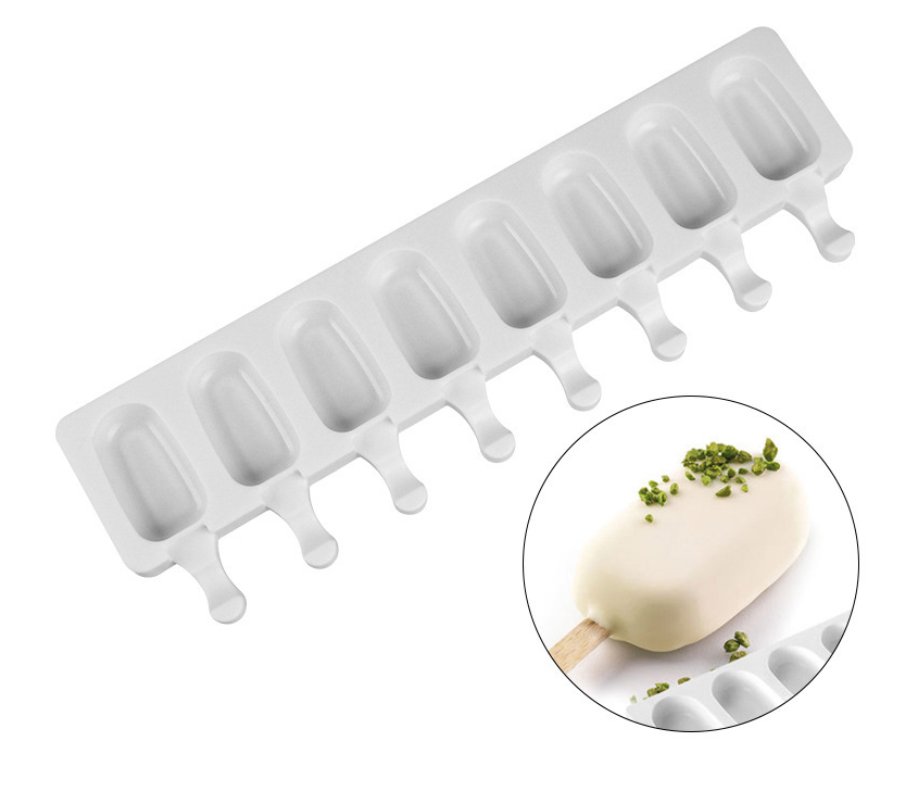 Title 7, Ice Cream Mold Of 8-grid Silica Gel Ice Cream