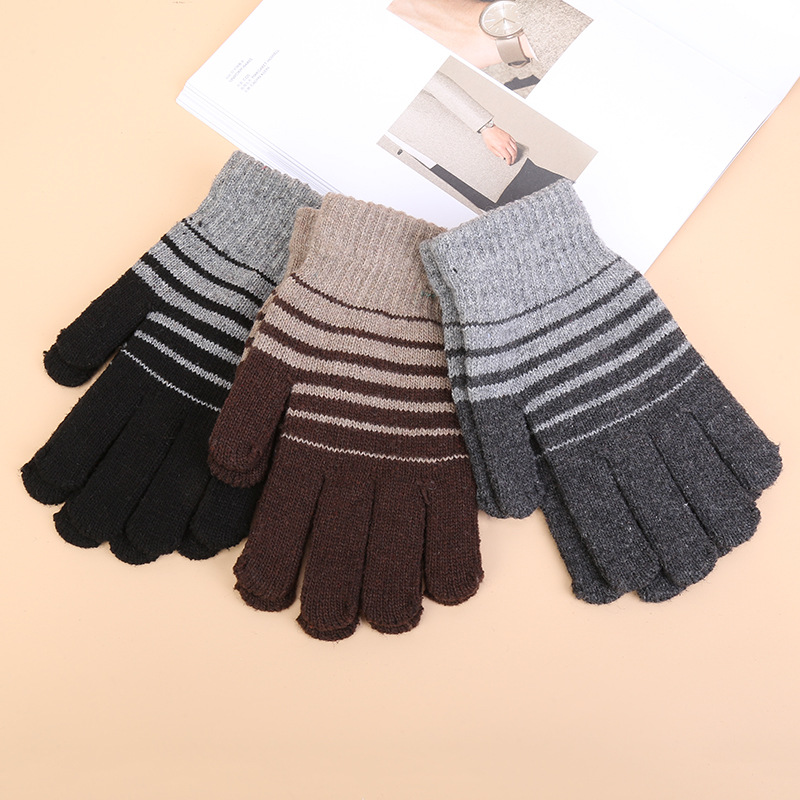 Title 2, Winter gloves thick wool non-slip warm all-fing...