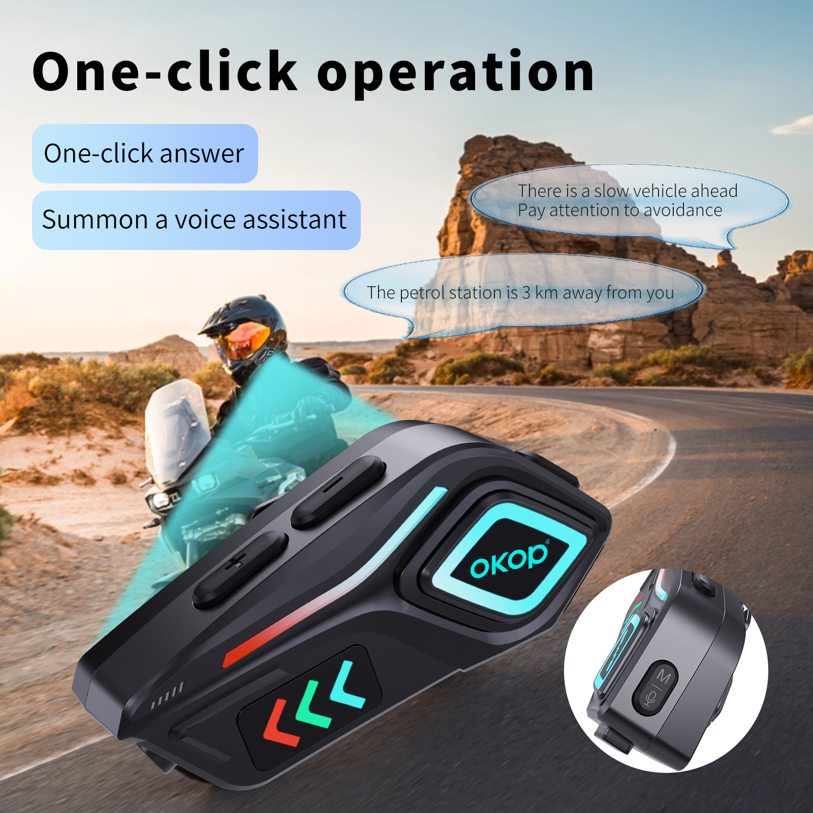 KP-291 Best-Selling Helmet Bluetooth Headset Ambient Lighting Long Battery Life Universal Helmet Compatibility Noise Cancellation And Binaural Stereo Calling In Stock 7